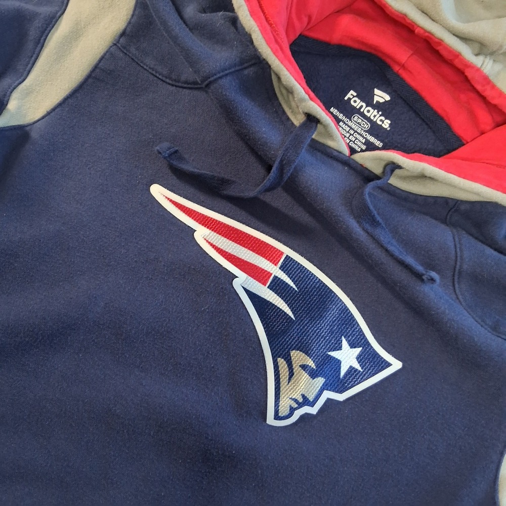 Fanatics New England Patriots Navy Blue‎ Hoodie Womens S/P CH NFL Team Apparel